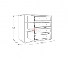 Комод Омега 16 МАГ-РИВЕР Анкор светлый/Анкор темный