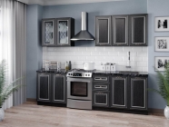 Кухонный гарнитур 2600 Любимый дом Италия 01 Черный Дуб темный