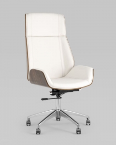 Кресло руководителя Stool Group TopChairs Crown экокожа Бежевое