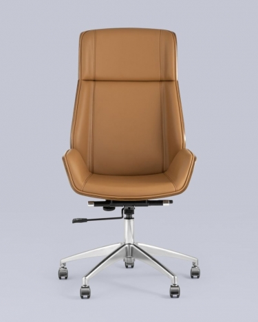 Кресло руководителя Stool Group TopChairs Crown экокожа Коричневое