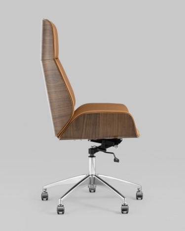 Кресло руководителя Stool Group TopChairs Crown экокожа Коричневое