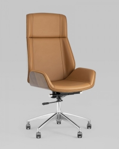 Кресло руководителя Stool Group TopChairs Crown экокожа Коричневое
