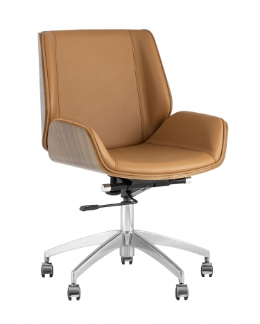 Офисное кресло Stool Group TopChairs Crown 2 экокожа Коричневое