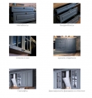 Кухонный гарнитур 2600 Любимый дом Мокка 06 Черный Дуб фактурный антрацит