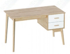Стол письменный с тумбой Мебельград Калгари 09 Дуб натуральный светлый-белый матовый