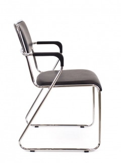 Кресло для посетителей Everprof Everprof Fix Plus Chrome экокожа Черный