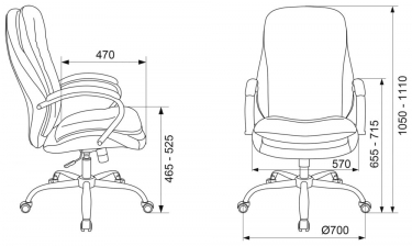 Кресло руководителя Бюрократ Бюрократ T-9950SL Fabric серый Alfa 44