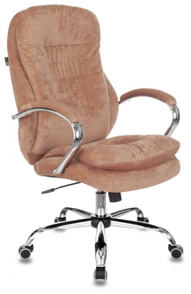 Кресло руководителя Бюрократ Бюрократ T-9950SL Fabric светло-коричневый Velvet 90