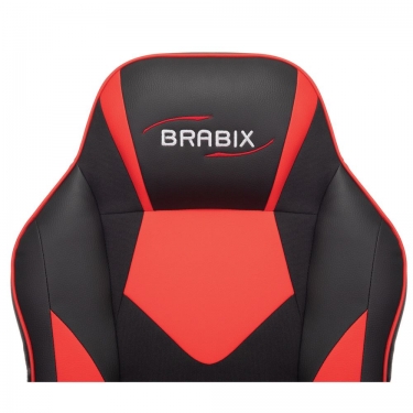 Кресло компьютерное BRABIX BRABIX Game GM-017 Черное/красное