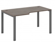Стол эргономичный левый на металлоопорах POINTEX New Line NLN36322634 Дуб шамони темный