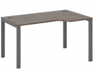 Стол эргономичный правый на металлоопорах POINTEX New Line NLN36322734 Дуб шамони темный