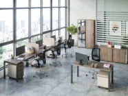 Комплект офисной мебели POINTEX New Line 1 Дуб шамони темный