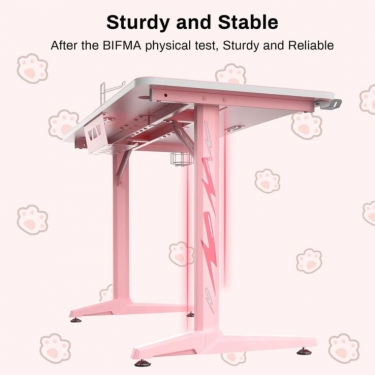 Стол для компьютера для геймеров Eureka EUREKA GIP 47 Pink