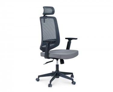 Кресло офисное Норден Лондон Офис JZR1008H-BL008-DWB104 black plastic Серый