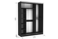 Шкаф-купе Мебельсон Бассо 7-600 27 SK-01B25 дуб млечный