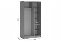 Шкаф-купе Мебельсон Рио 7-600 27 SK-04R25 венге