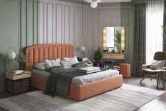 Пуф Мебельсон Рони 2 PM-001.2 персик велюр