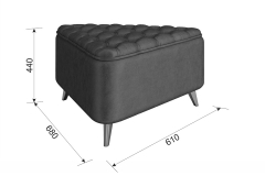 Пуф Мебельсон Трио 2 PM-002.2 сосна велюр