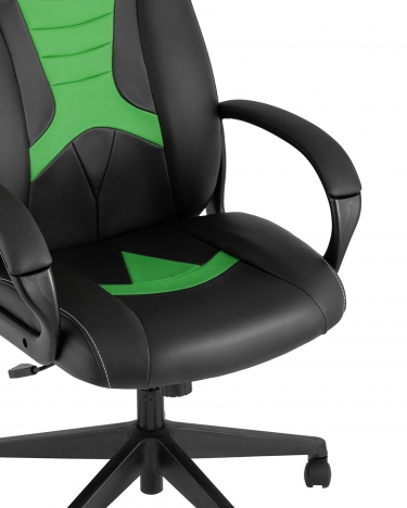 Геймерское кресло Stool Group TopChairs ST-CYBER 8 черный/салатовый