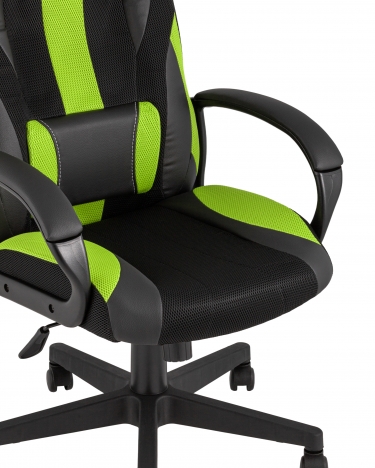 Геймерское кресло Stool Group TopChairs ST-CYBER 9 GREEN черный/зеленый