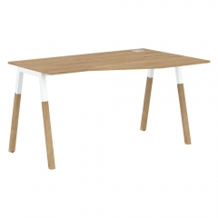 Стол эргономичный правый Skyland Forta FCT 1367 R Дуб Гамильтон Белый премиум