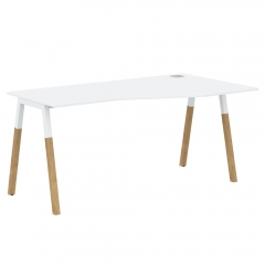 Стол эргономичный правый Skyland Forta FCT 1567 R Белый премиум Дуб Гамильтон