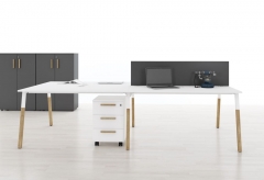 Комплект офисной мебели Skyland Forta 2 Белый премиум Черный графит Дуб Гамильтон