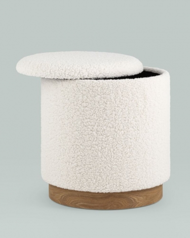 Пуф с ящиком Stool Group Долли L тедди Белый