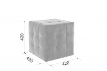 Пуф Мебельсон Рубик 2 PM-003.2 графит велюр