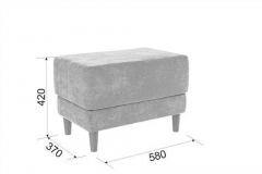 Пуф Мебельсон Рондо 2 PM-005.2 галька велюр