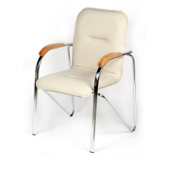 Кресло офисное Китай САМБА хром бук Скаден Бежевый