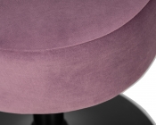 Пуф DOBRIN DOBRIN DANNY BLACK пудрово-сиреневый велюр MJ9-52