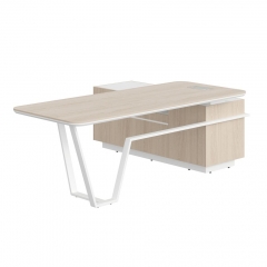 Стол руководителя левый Skyland Line СФ-571202.1 Дуб светлый Белый