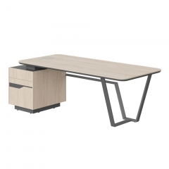 Стол руководителя левый Skyland Line СФ-571102.1 Дуб светлый Черный графит