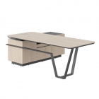 Стол руководителя правый Skyland Line СФ-571201.1 Дуб светлый Черный графит