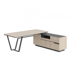 Стол руководителя правый Skyland Line СФ-571201.1 Дуб светлый Черный графит