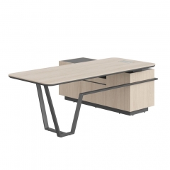 Стол руководителя левый Skyland Line СФ-571202.1 Дуб светлый Черный графит