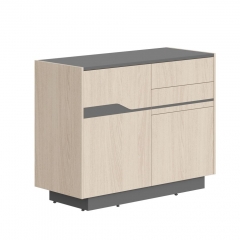 Комод с распашной дверью и 4 ящиками Skyland Line СФ-572102 Дуб светлый Черный графит