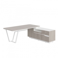 Стол руководителя правый Skyland Line СФ-571201.1 Дуб серый Белый