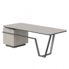 Стол руководителя правый Skyland Line СФ-571101.1 Дуб серый Черный графит