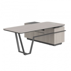 Стол руководителя левый Skyland Line СФ-571202.1 Дуб серый Черный графит