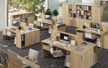 Стеллаж низкий Монолит Канцлер КЦ13.31 Акация лорка