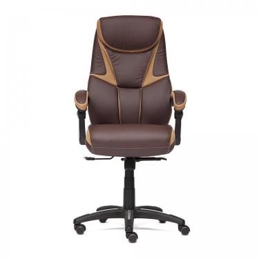 Кресло Tetchair CAMBRIDGE кож/зам/ткань, коричневый/бронзовый, 36-36/21