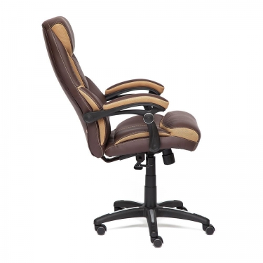 Кресло Tetchair CAMBRIDGE кож/зам/ткань, коричневый/бронзовый, 36-36/21