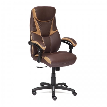 Кресло Tetchair CAMBRIDGE кож/зам/ткань, коричневый/бронзовый, 36-36/21