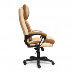 Кресло Tetchair DUKE кож/зам/ткань, бежевый/бронза, 36-34/21