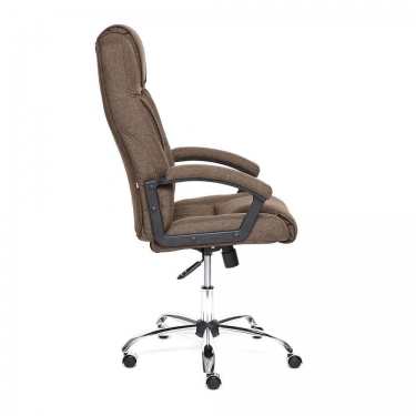 Кресло Tetchair BERGAMO хром ткань, коричневый, 3М7-147