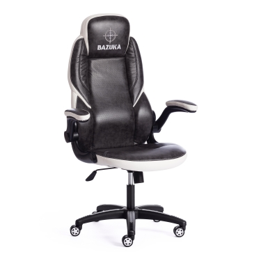 Кресло Tetchair BAZUKA кож/зам, серый/белый , 2TONE/2TONE перф/36-01