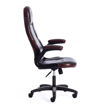 Кресло Tetchair BAZUKA кож/зам, серый/коричневый, 2TONE/2TONE перф/2TONE