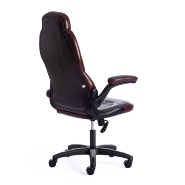 Кресло Tetchair BAZUKA кож/зам, серый/коричневый, 2TONE/2TONE перф/2TONE